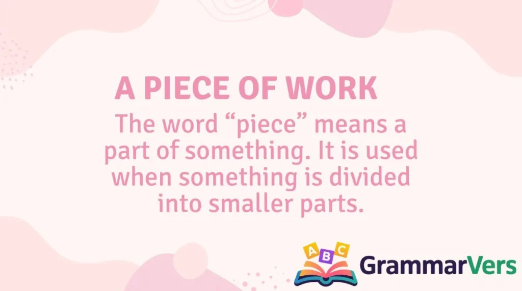 A Piece of Work