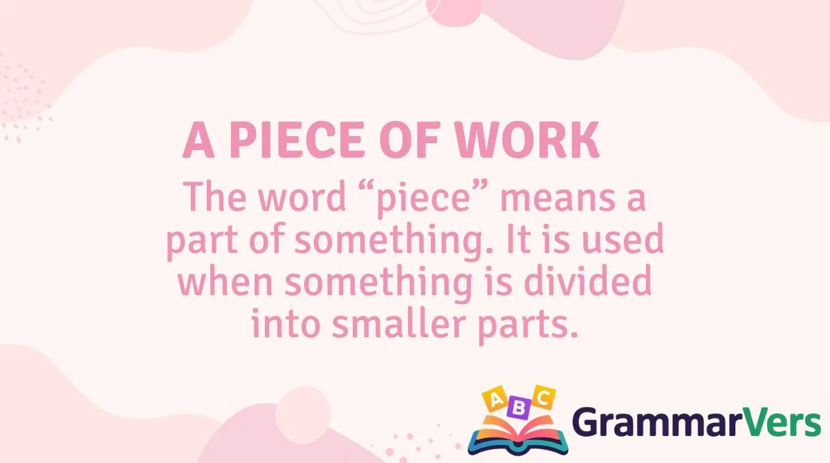 A Piece of Work