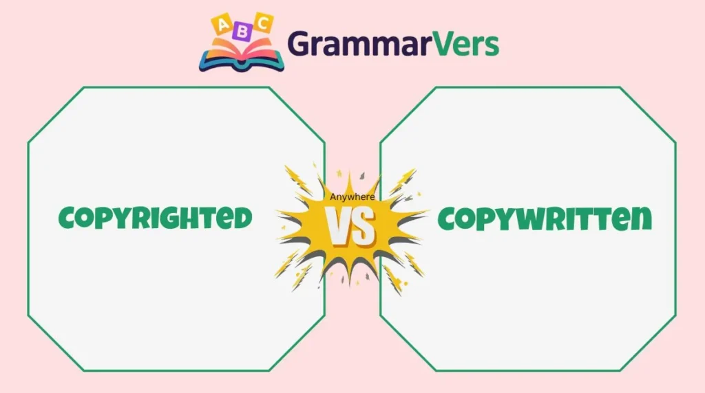 Copywritten vs Copyrighted