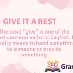 Give It a Rest