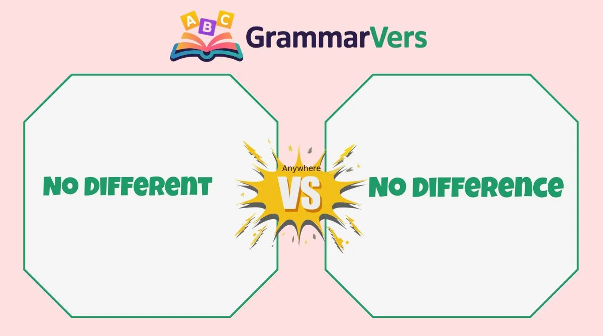 No Difference vs No Different