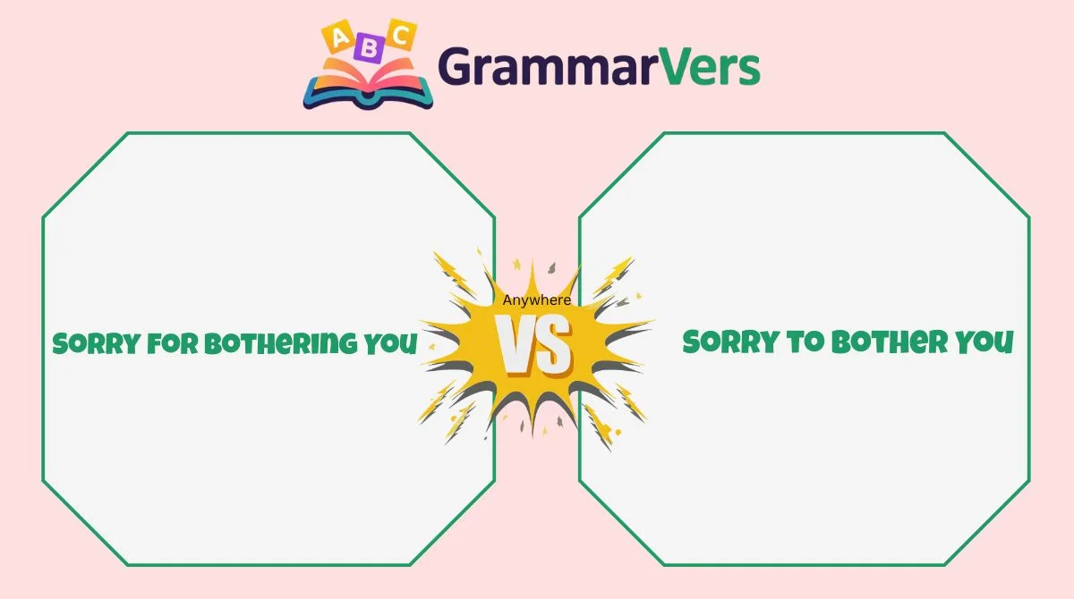 Sorry to Bother You vs Sorry for Bothering You