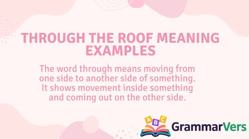 Through the Roof Meaning Examples