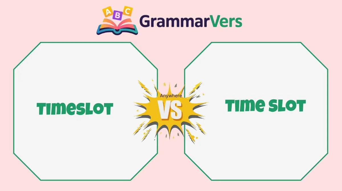 Time Slot or Timeslot