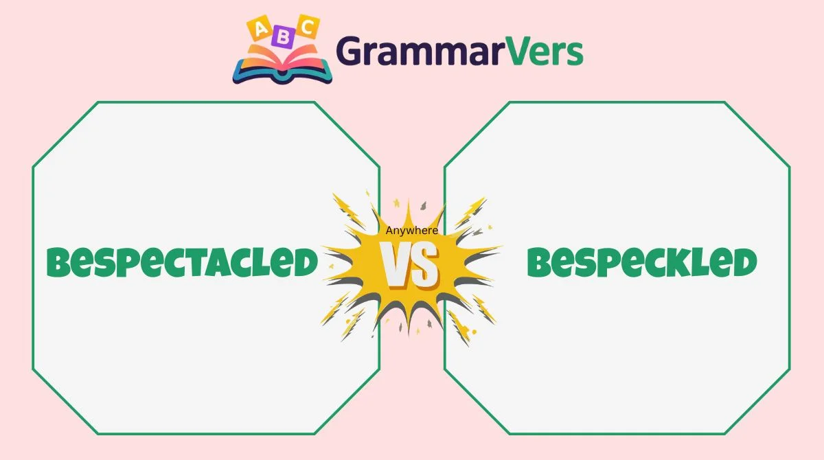 Bespeckled vs Bespectacled