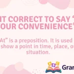 Is It Correct to Say “At Your Convenience”