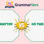 On This Matter vs In This Matter