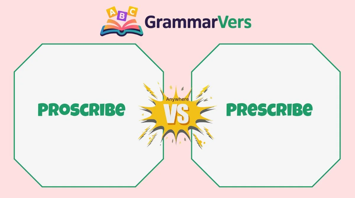 Prescribe vs Proscribe